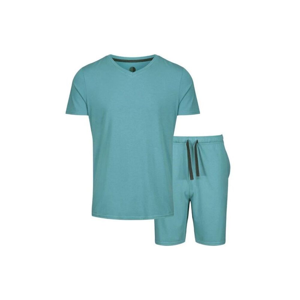 Light And Shade Mens Classic V Neck Pajama Set / Blue
